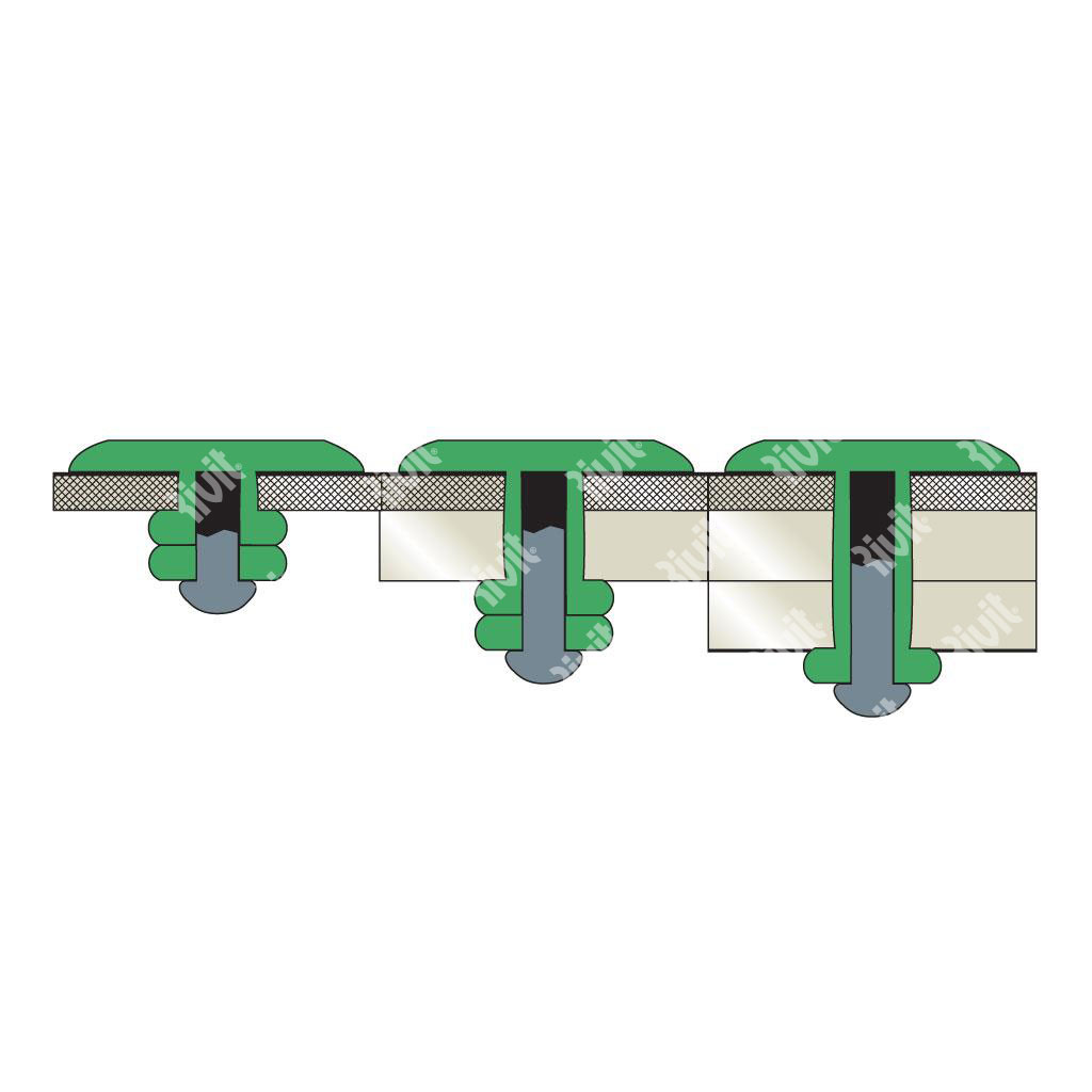 MULTIGRIPRIV16-Blind rivet Alu/Steel gr 6,4-12,7 LH16 4,8x16,9 TL16