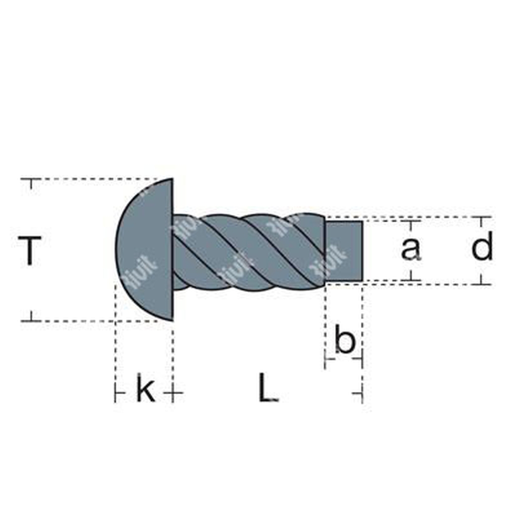 Self-tapping Rivet RH UNI 7346 ST WZ h.3,20 3,5x8,0