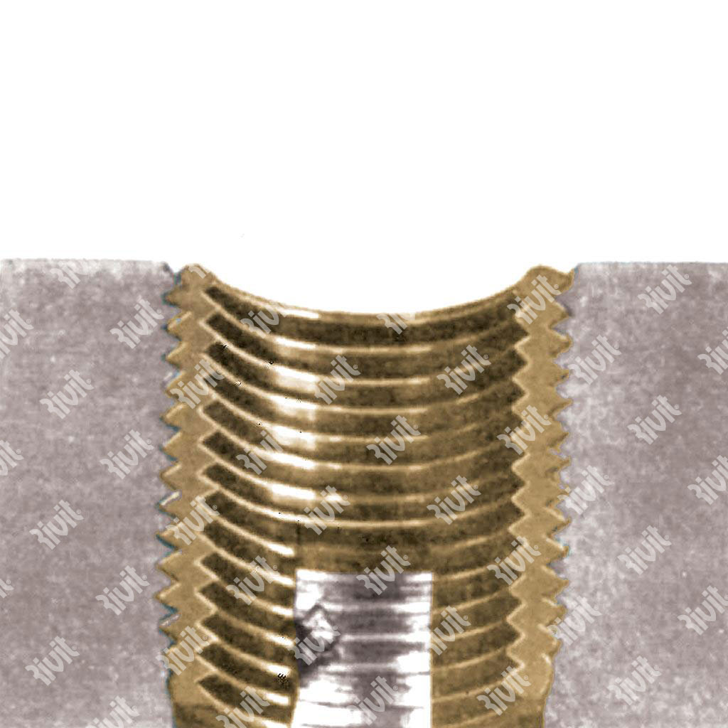 RSCT-O-Bussola autofilettante ottone f.7,1-7,6 - de.8,0 - h.10,0 M5x0,8x10