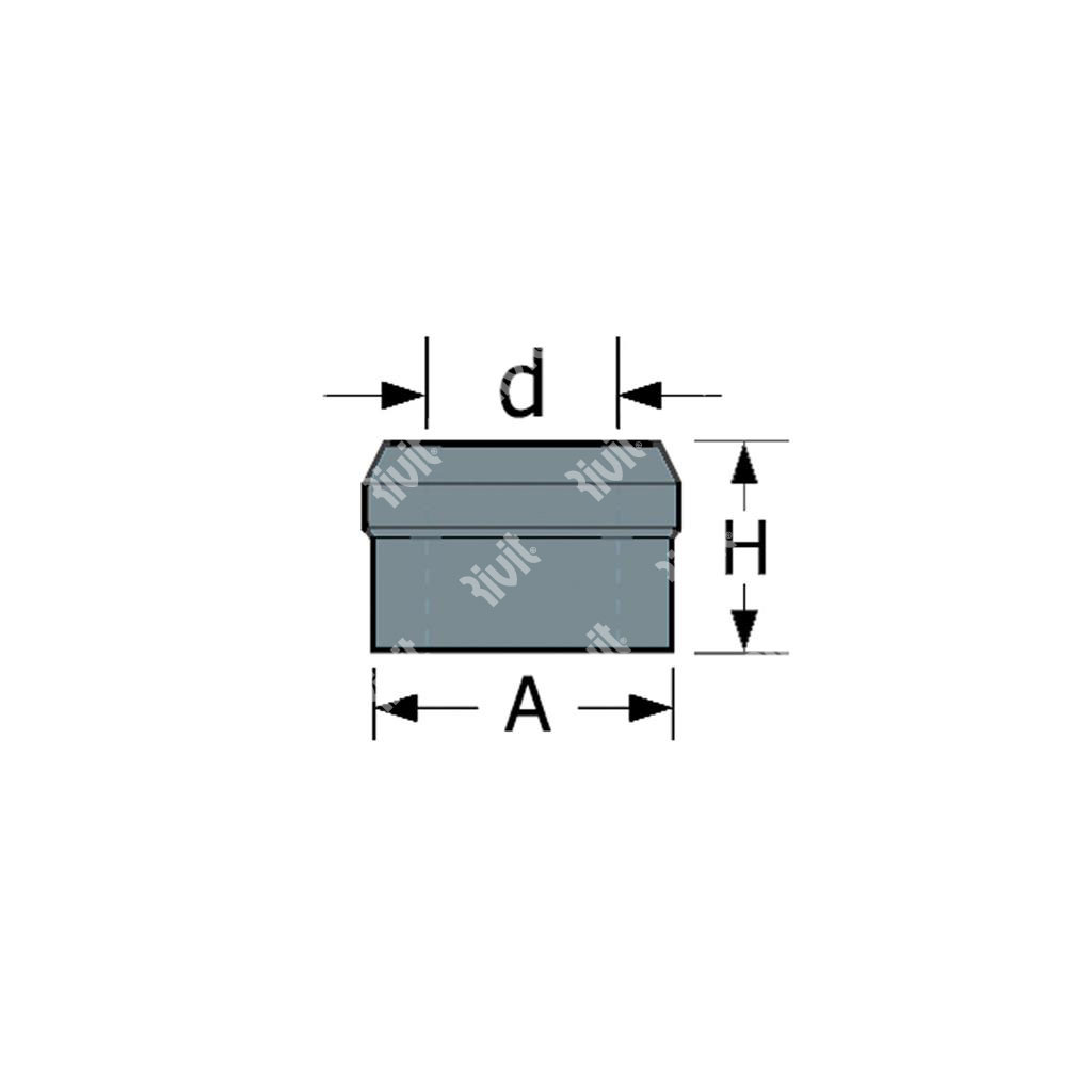 RIVLOCK-Standard collar Aluminium for d.6,4 RLACS 8xd6,4