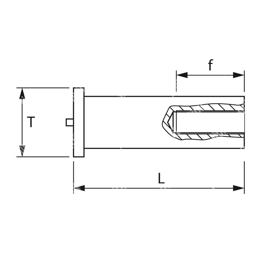 BFR-Welding threaded bush Coppered steel M3xh10xde5,0