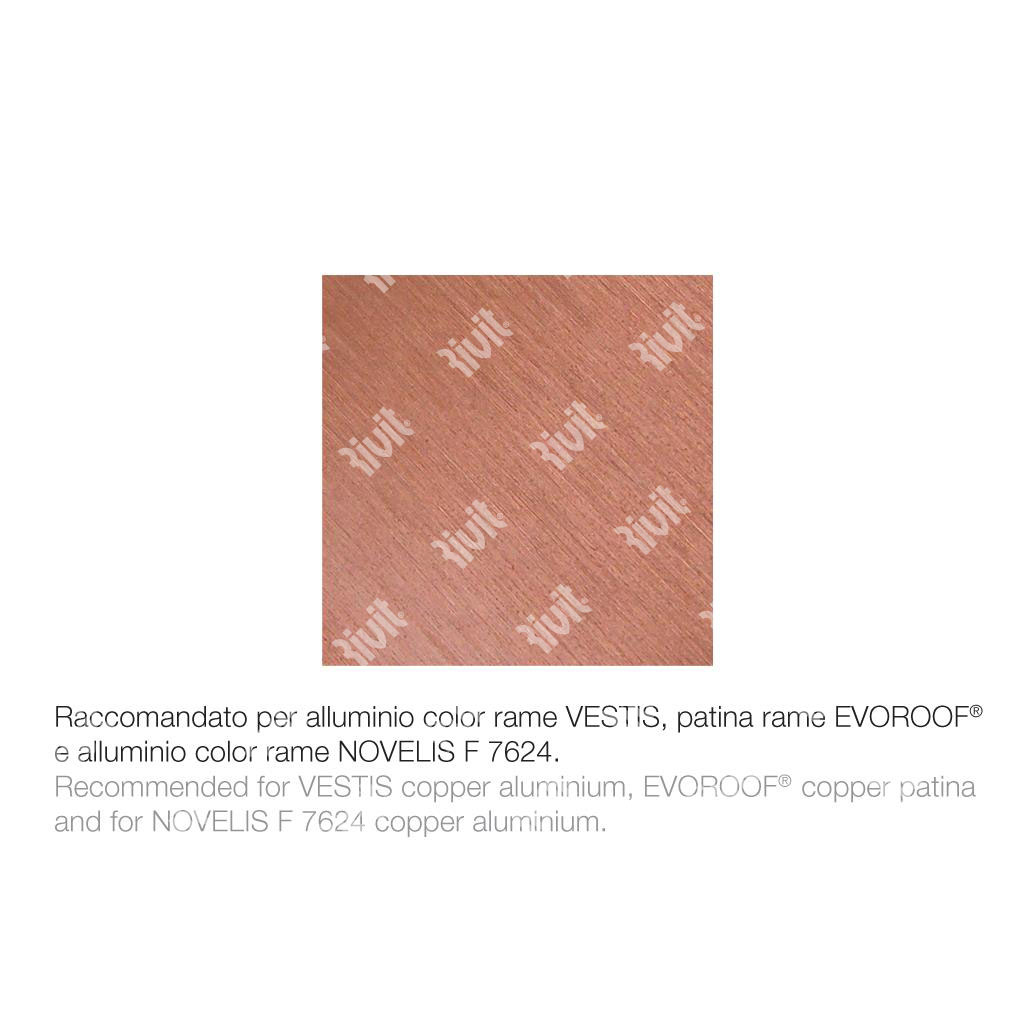 AFTRAME-BOXRIV-Riv. Alu/Acc.TT RAME/PATINA (100pz) 3,4x7,0