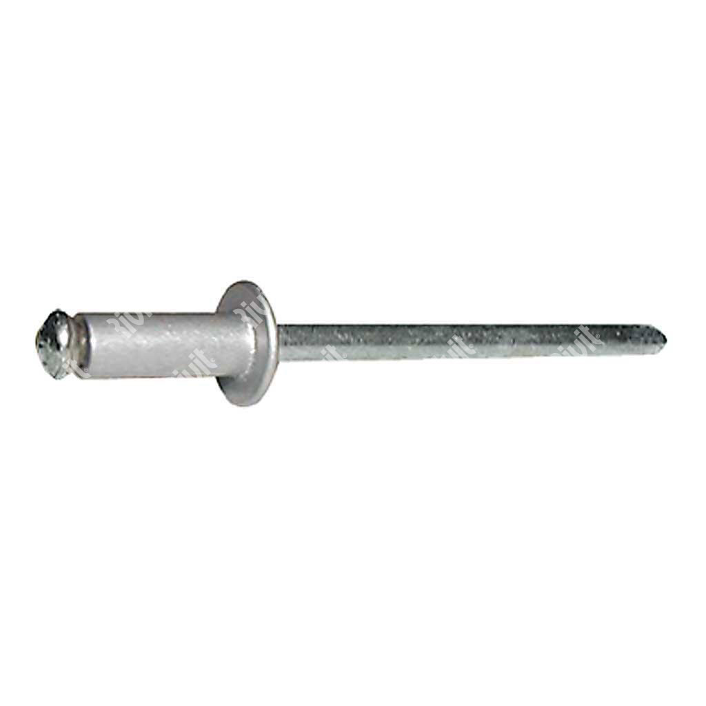 AFT9006-Alu/Acier rivet TP ALUMINIUM BLANC 4,0x9,0