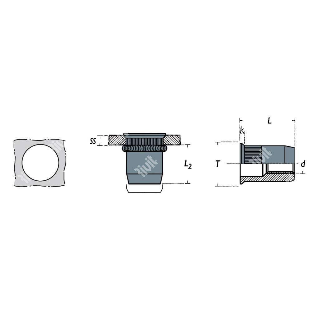 FRC-Z-Rivsert Fe f.7,0 ss0,5-3,0 Zigr. M5/030