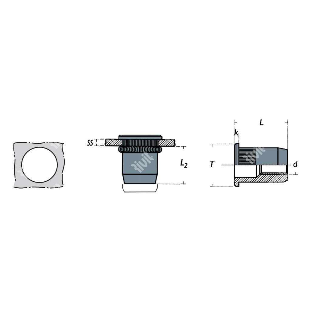 FTC-Z-BOXRIV-Rivsert Fe f.6,0 ss0,5-2,0 (50pz) Zigr. M4/020