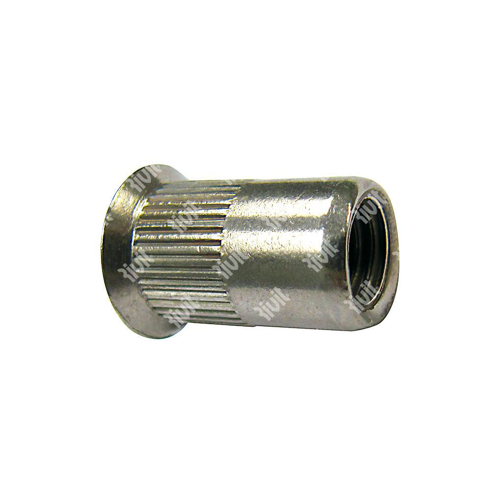 ISC-Z-A2-Rivsert Stainless steel h.9,0 gr4,5-6,5 knurled CSKH M6/065