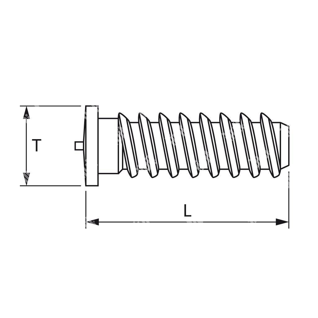 PERCP-Prigioniero a saldare FE ramato ELICOIDALE 5x14,2