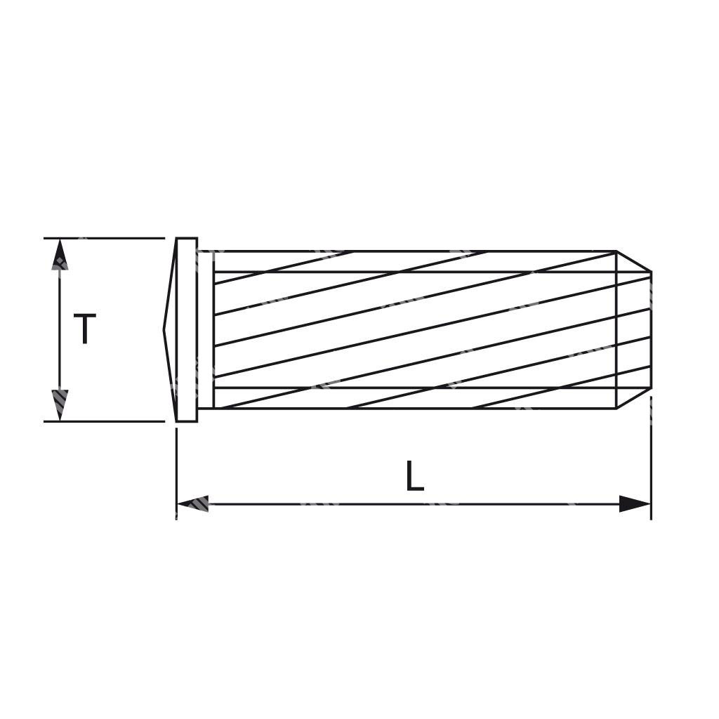 PFRA-Fer cuivre Boulon autotaraudeuse à souder M6x20