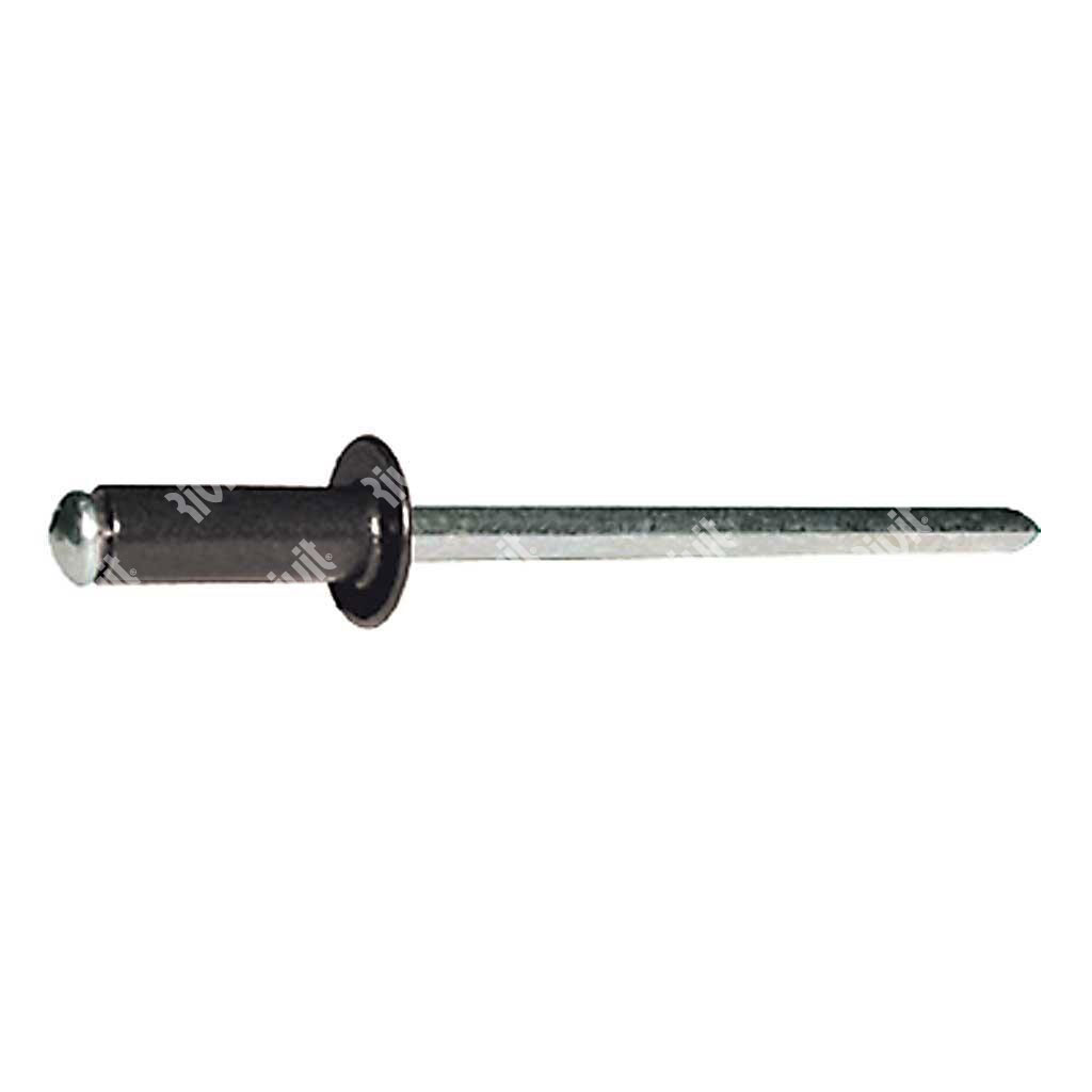 FFT8019-Blind rivet Steel RAL8019/Steel zp DH 3,2x7,0