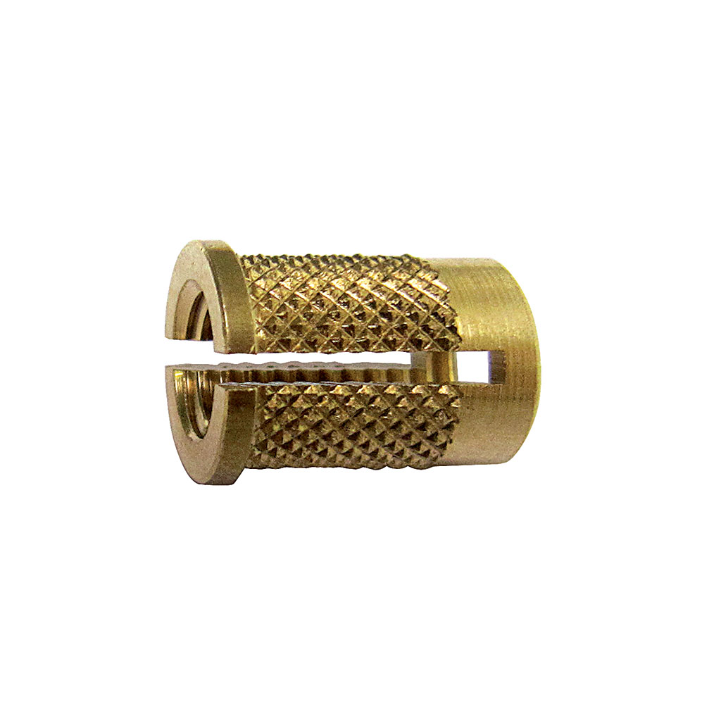 RHBLR-Brass pressure rivet nut reverse cut f.5,6 M4x8