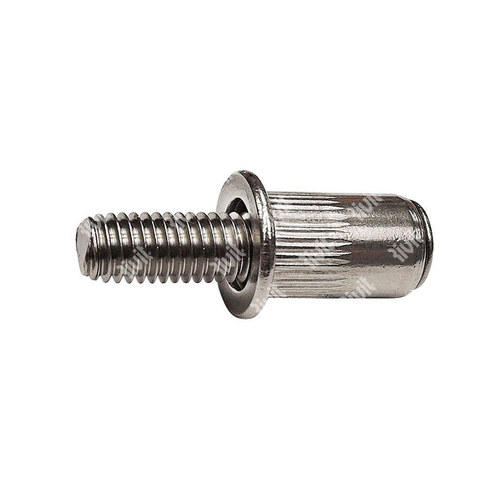 RIVBOLT-BITCZA2 Ins.Maschio Tondo Inox ss0,5-3,0 Zigr. M6x15