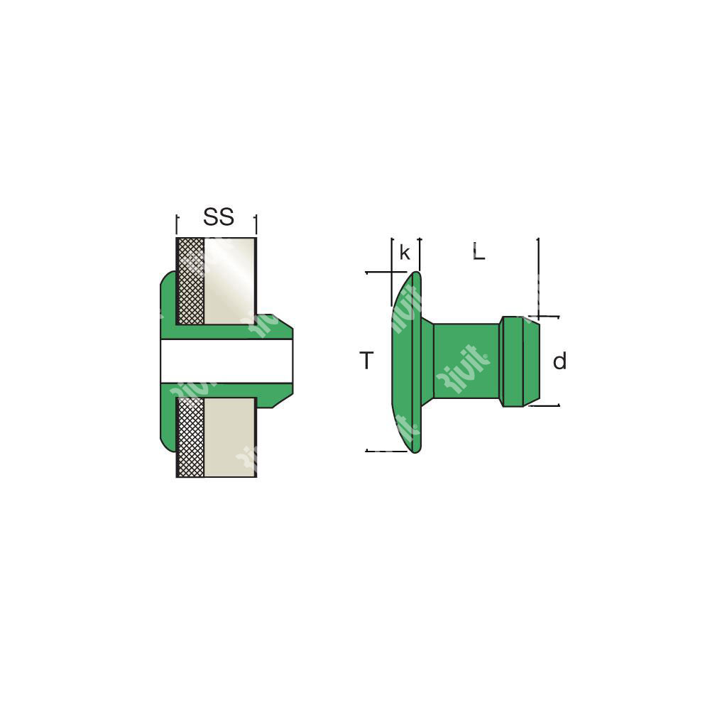 BRAT-Speedriv Alu in cartridge 65pcs DH gr.1,2-2,4 2,4x4,0