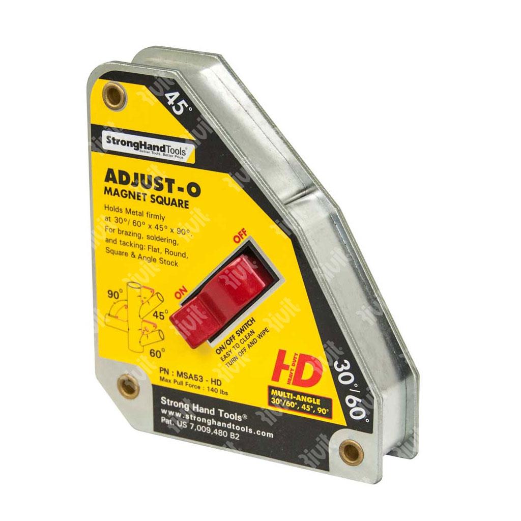 STRONGHAND Adjust-O Magnet Square on/off Switch 45°/90°Max. Pull Force 40kg MSA46-HD