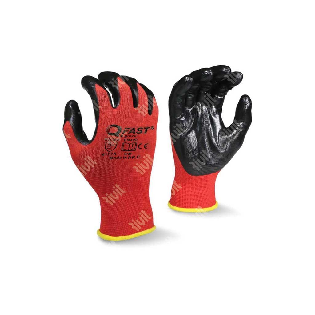 Seamless polyester glove/nitrile GL373/10