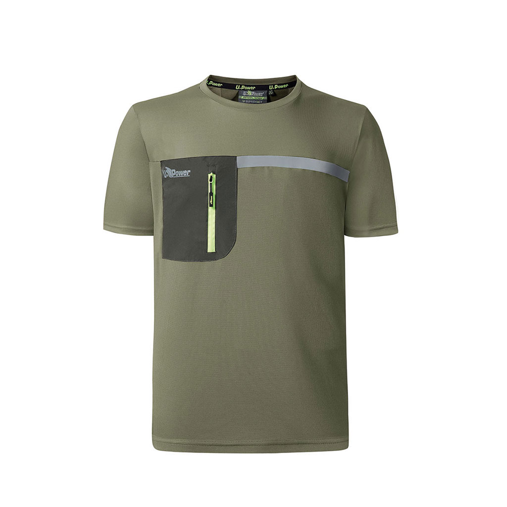 UPOWER-T-Shirt CHRISTAL Verde Oliva Tg.XXL