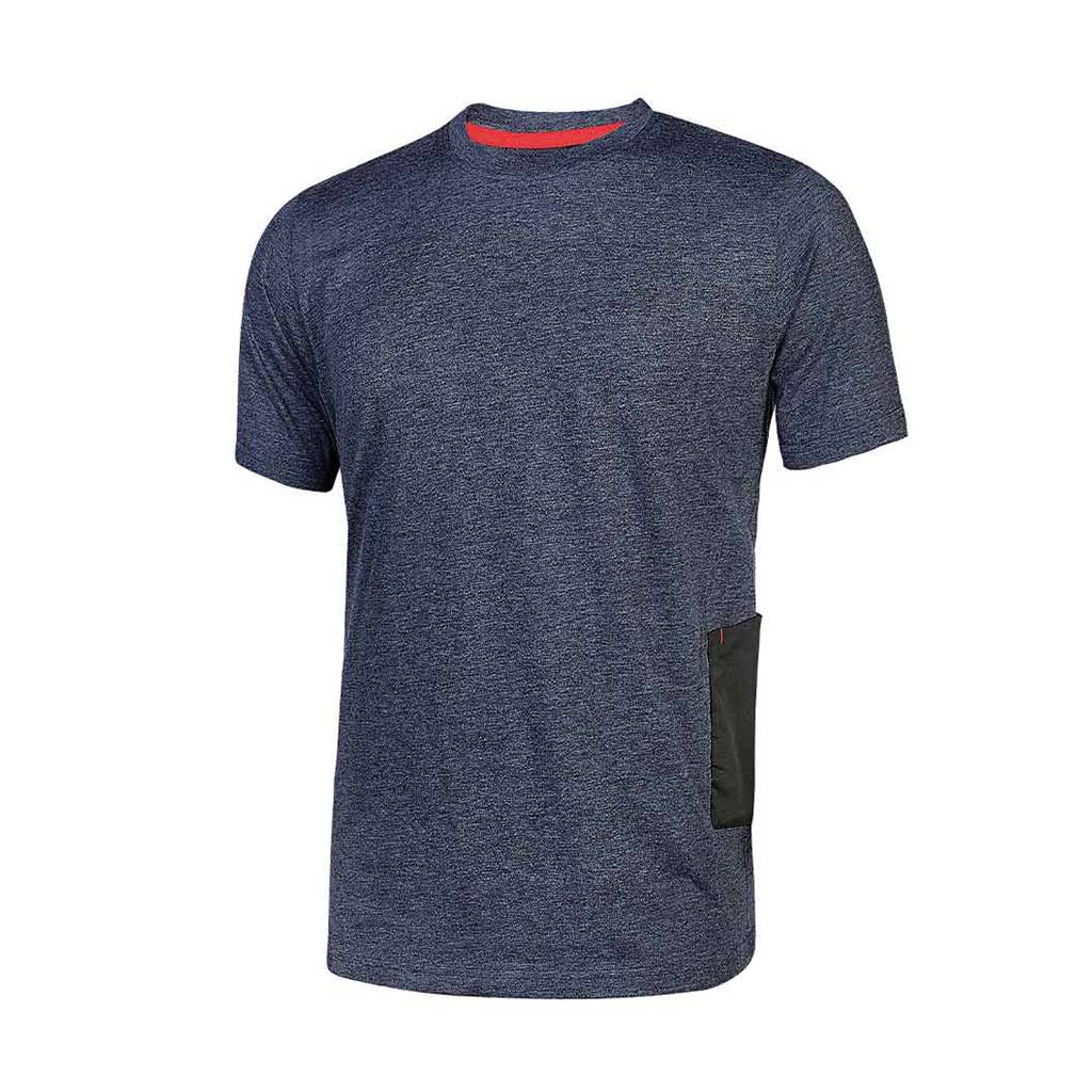 UPOWER-T-Shirt ROAD Blu scuro manica corta Tg.L
