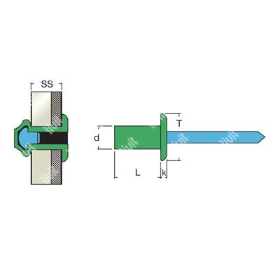 SAIT-BOXRIV-Rivetto Stagno Alu/InoxAI420 TT (25pz) 4,8x21,0