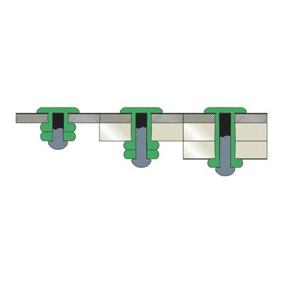 MULTIGRIPRIV-Blind rivet Alu/Steel gr 1,2-6,4 DH 3,2x9,5