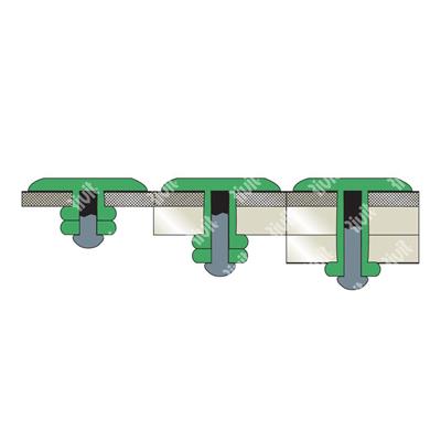 MULTIGRIPRIV16-Rivetto Alluminio/Acc. ss6,4-12,7 4,8x16,9 TL16