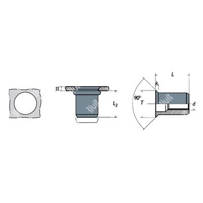 FSC-Rivsert Steel h.5,0 gr1,5-3,0 CSKH M3/030