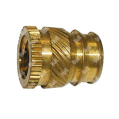 Long brass heating rivet nut S19L h.9,58 - de.10,23 - h.12,70 M8