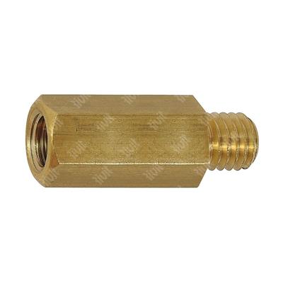 DOT-Brass spacer hex.11 M8x10