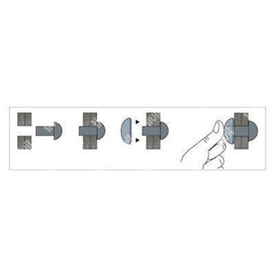 RFCA-Crownlok washer dome capped steel C70 d.4,0