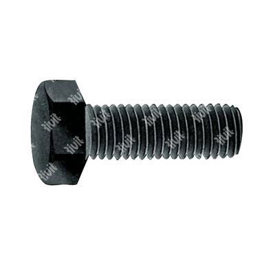 Hex cap screw UNI 5739/DIN 933 Nylon 6.6 black M4x10