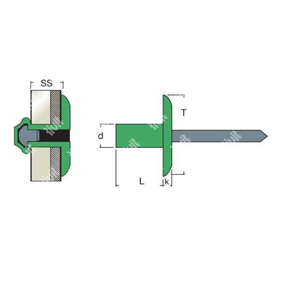 SAFL14-Rivetto Stagno Alluminio/Acciaio 4,8x18,0 TL14