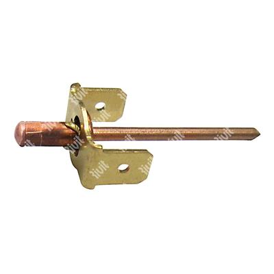 MASRIV2/90R-Blind rivet Copper/Copper steel gr 0,6 2 Brass fastons 90° 2-90R 3,8x8