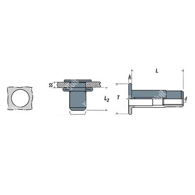 TUBRIV-Ins.Tubol.FE TC f.11,5 ss.0,5-7,1 ZB M8x30