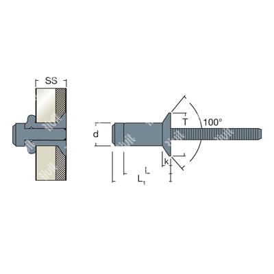 LOCKRIV-Blind rivet Steel/Steel gr 4,8-6,8 CSKH 6,4x12,5