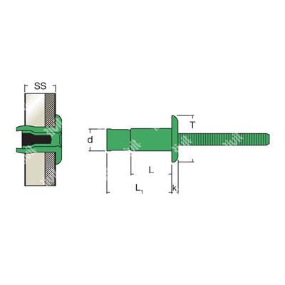 MONRIV-Blind rivet Alu/Alu gr 2,0-16,0 DH 6,4x20,0