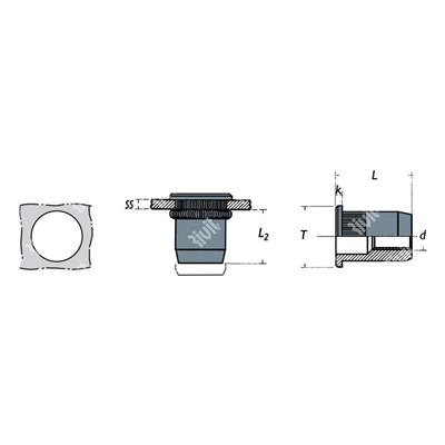 FTC-Z-BOXRIV-Rivsert Fe f.9,0 ss0,5-3,0 (25pz) Zigr. M6/030