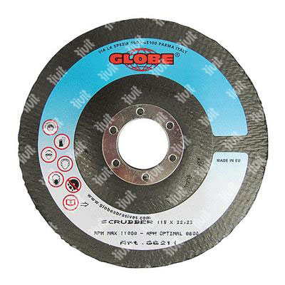 GLOBE-Disco Lamellare TOP PlasticaxInox/FerroGR120 d.115x22 GR.120