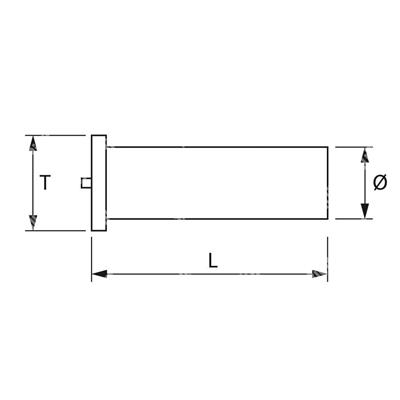 PLR-Welding stud unthreaded coppered steel d.5x10