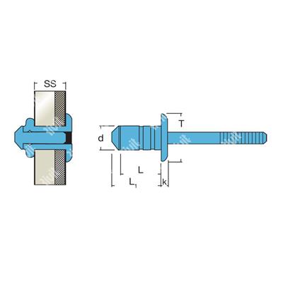 RIVINOX-Rivetto Inox A2/Inox TT ss1,5-3,5 4,8x10,0