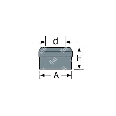 RIVLOCK-Standard collar Aluminiun for d.4,8 RLACS 6xd4,8