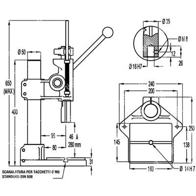 EMG-Manual rack press 600Kgf HR4