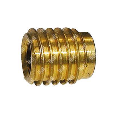 Brass self tapping rivet nut  S10 h.5,80 - de.6,35 - h.7,92 M4