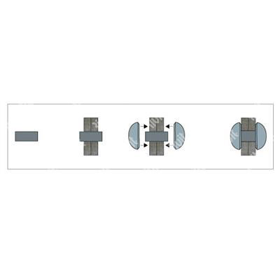 RFCA-Fissatore c/cappuccio x albero Acc.C70Cromato d.6,5