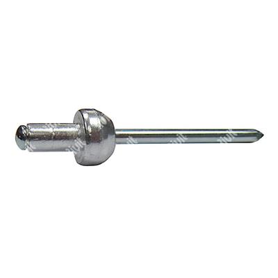 SPHEPRIV-Blind rivet Alu/steel zp spherical head 10x2 5x8,5/11