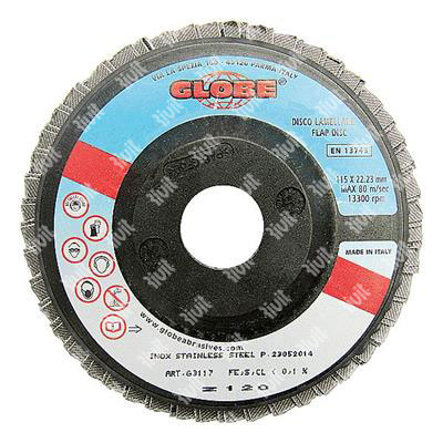 GLOBE-Disco abrasivo per pulitura d.115xf.22