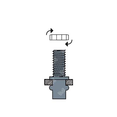 RIVBOLT-BFTCZ Blind bolt steel zp knurled h.6,6 grip 2,0-3,5mm M5x15