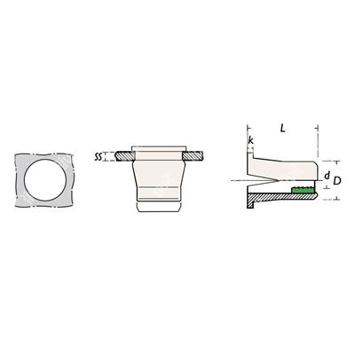 NBRC-Inserti filettati tt in nylon c/Ins All. M4x12,7