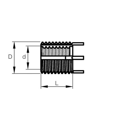 KEIRIV-Metrical insert in Stainless steel Thinwall M12x1,75 d.est.M16x1,50