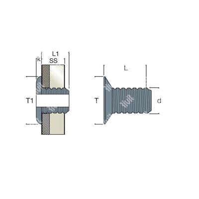 SCFT-Blind rivet Steel in cartridge 30pcs DH 3,0x10,1