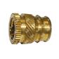 Long brass heating rivet nut S19L h.5,61 - de.6,30 - h.8,15 M4