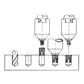 RSCTX-Self tapping socket Stainless Steel Aisi303 de.8,0x1,0 w/slots on the mandrel M5x0,8 - h.10