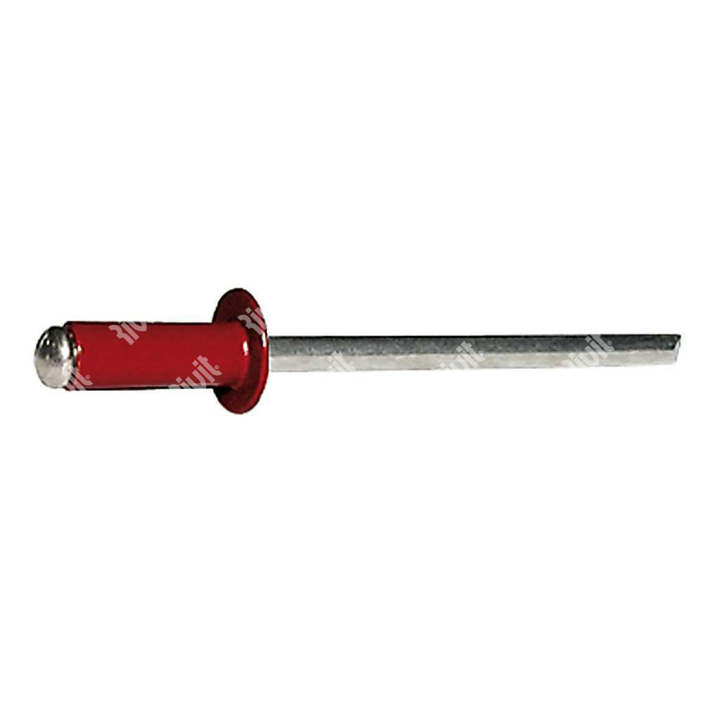 AFT3009-Alu/Acier rivet TP ROUGE OXYDE 4,0x12,0